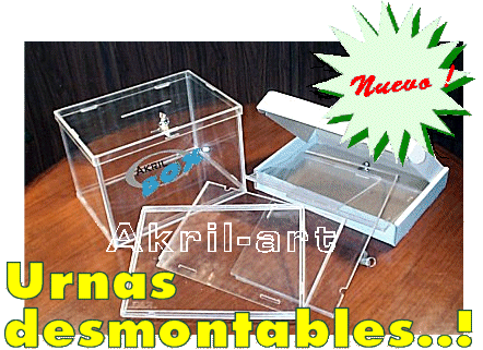 Amplia informaci�n de este producto, en nuestra p�gina de Urnas Desarmables